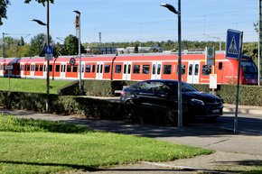 Eine S-Bahn in Leinfelden (Foto: U. Janssen)