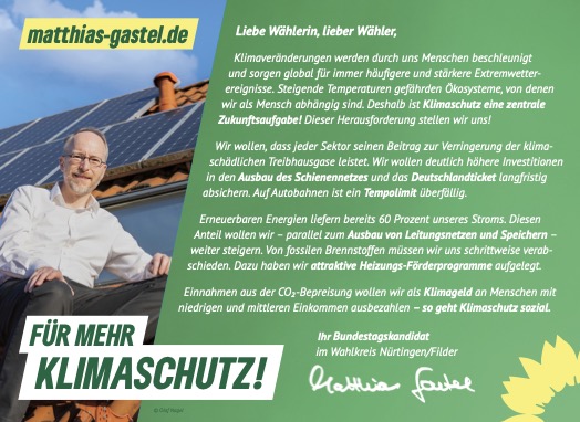 Für mehr Klimaschutz