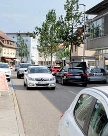 Nur Autos in der Echterdinger Straße 