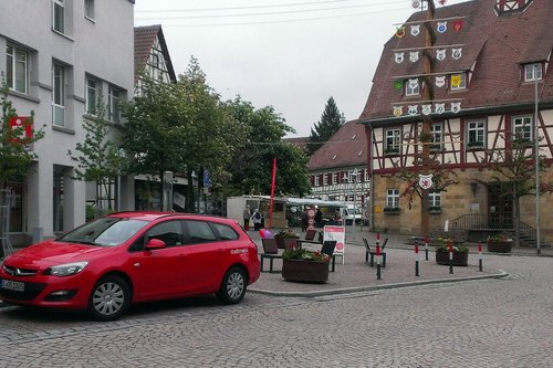 Ein Stadtmobil-Fahrzeug in Echterdingen