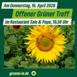 Offener Grüner Treff, 16.4.2026, 19:30 Uhr im Restaurant Sale e Pepe