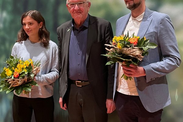 Clara Schweizer, Winfried Kretschmann und David Armbruster