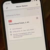 Deutschlandticket auf einem iPhone