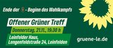 Offener Grüner Treff, 21.11., 19:30 Uhr, Leinfelder Haus