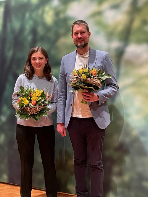 Clara Schweizer und David Armbruster nach der Nominierung