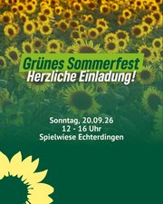 Herzliche Einladung zum Grünen Sommerfest