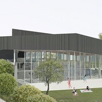 Rendering des neuen Hallenbades