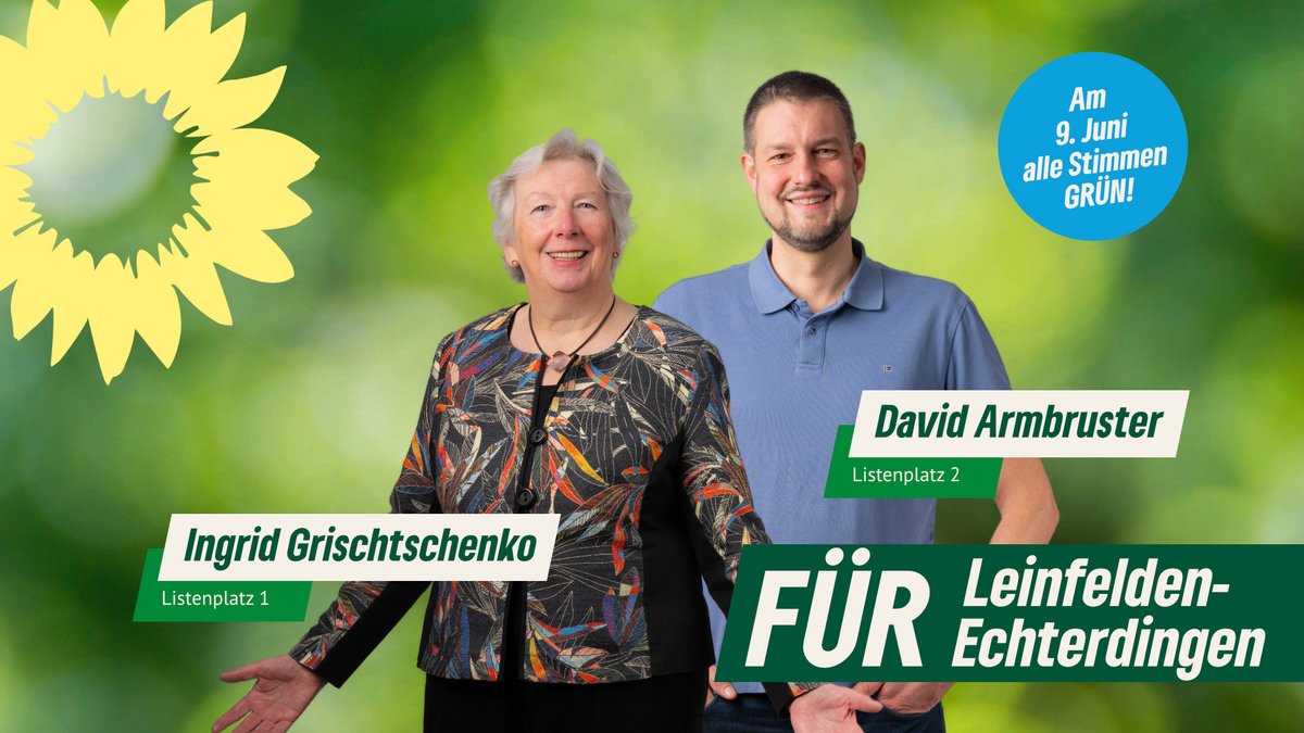Das grüne Spitzenduo: Ingrid Grischtschenko und David Armbruster