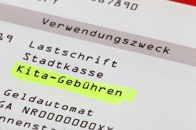 Kita-Gebühren auf Kontoauszug Kita-Gebühren auf Kontoauszug