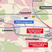 Plan des Pfaffensteigtunnels unter LE